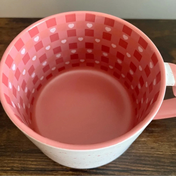 Market Finds | Speckled Pink & Ivory Ceramic Mug w/ Heart Handle NEW - Picture 4 of 6